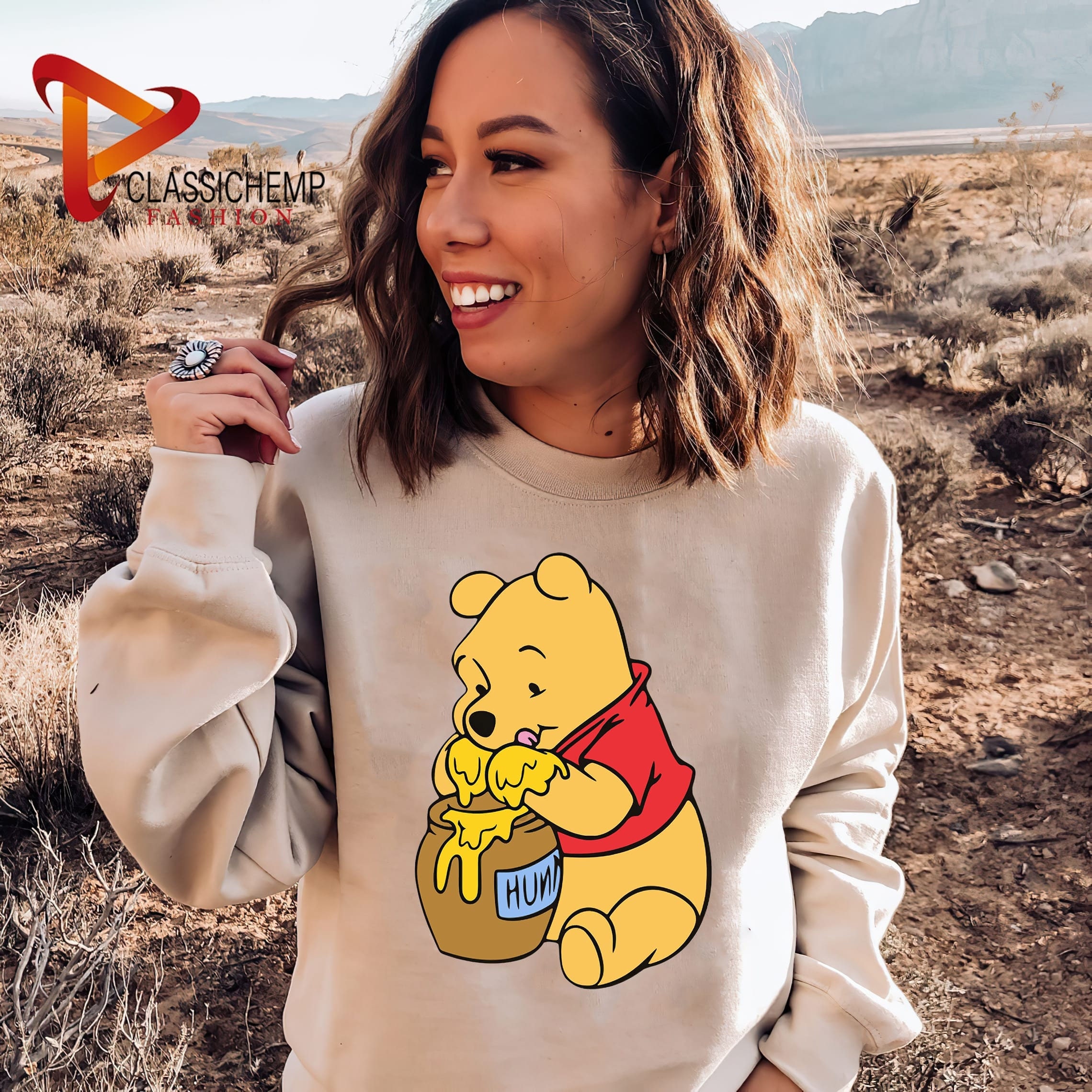 Pooh Cute Sweatshirt, Disney Winnie The Pooh Sweatshirt