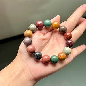 Handmade perfect Christmas gift High Quality Alashan Agate Bracelet | Promotes Wealth and Abundance Natural Melaleuca vein（N10）