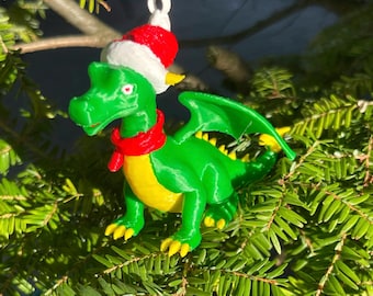 Santa Dragon Ornament