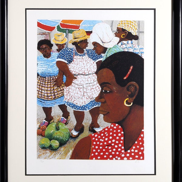 David Azuz, La Guadeloupe, Lithograph, signed and numbered in pencil