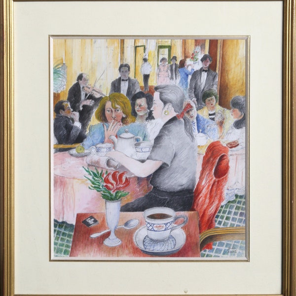 David Azuz, The Plaza Hotel, Watercolor on Paper, signed