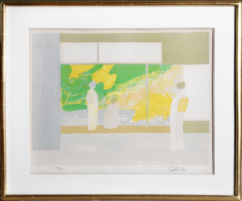 Ladies at the Window by Bernard Cathelin, Lithograph, c. 1970