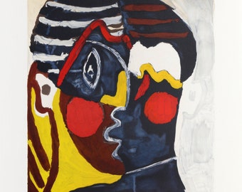 Pablo Picasso, Figure (Paulo en Costume d'Arlequin), Lithograph on Arches Paper