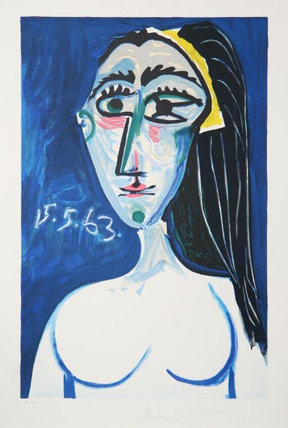 Pablo Picasso、FEMME AU CHAPEAU、海外版希少レゾネ