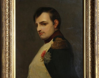 Unbekannter Künstler, Portrait von Napoleon, Öl auf Leinwand