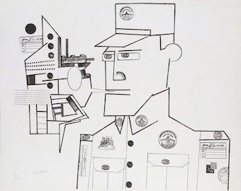 The General by Saul Steinberg from the Peace portfolio 1970