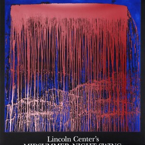 Pat Steir Silkscreen Poster for Lincoln Center Midsummer Night Swing, 1993 image 1