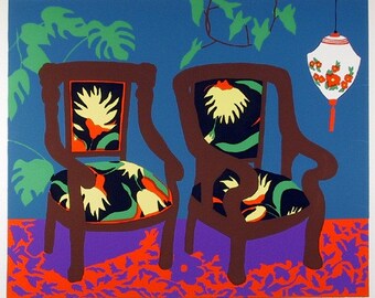 Lantern by Hunt Slonem, Serigraph, 1980