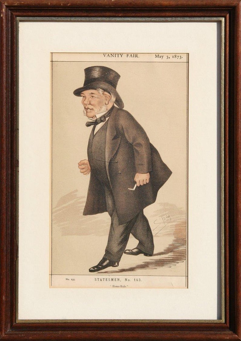 Mr. Isaac Butt, M.P. from Vanity Fair - Home-Rule - Statesmen, No. 143 Lithograph | Leslie Matthew Ward (Spy),{{product.type}}