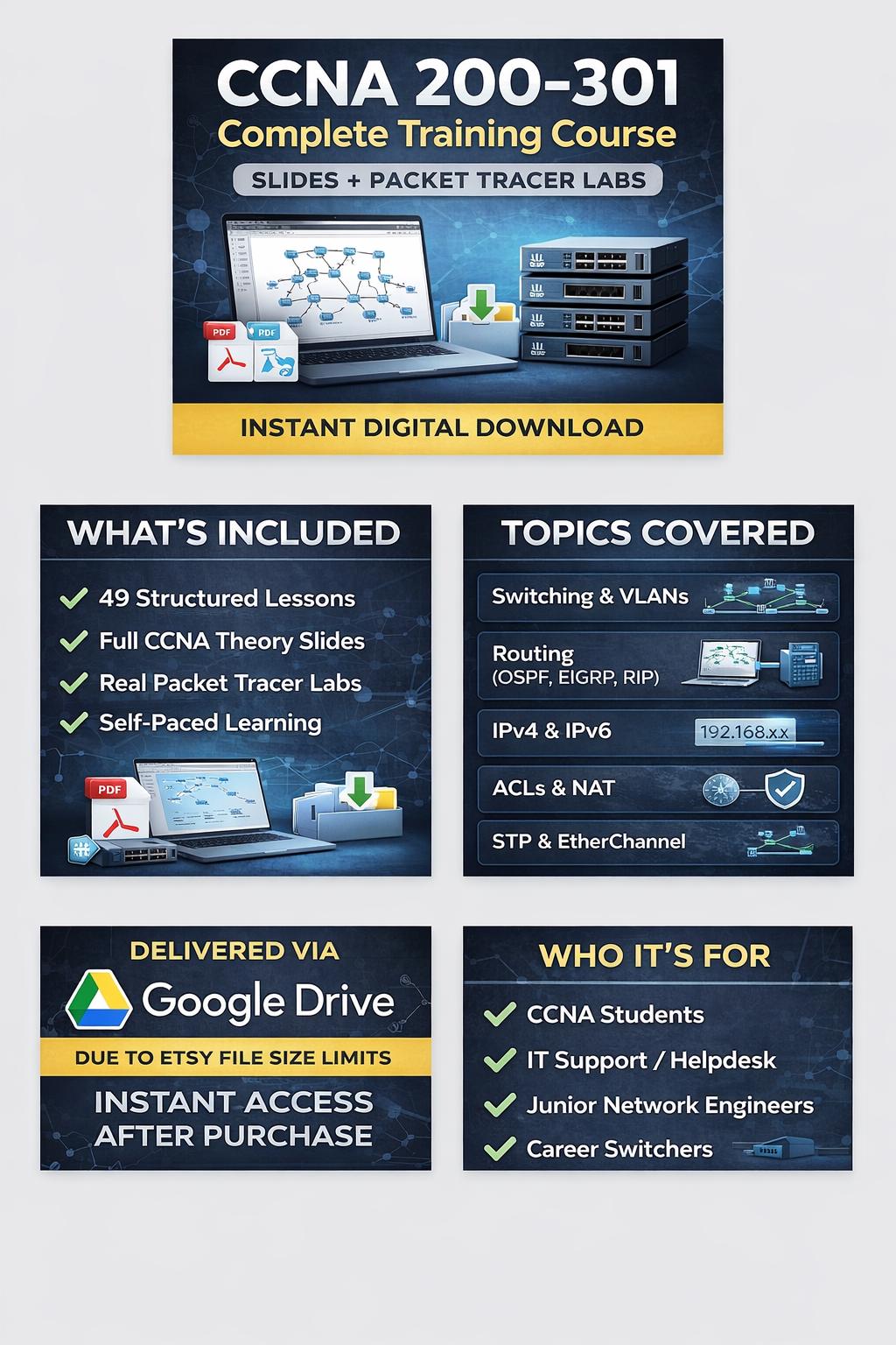 CCNA 200-301 Full Training Course | Cisco Networking Slides + Packet ...
