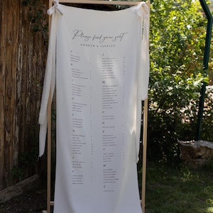 Stoff Hochzeit Sitzplan, Stoff Hochzeit Tischplan, personalisierte Hochzeit Sitzplan Zeichen, Stoff Zeichen