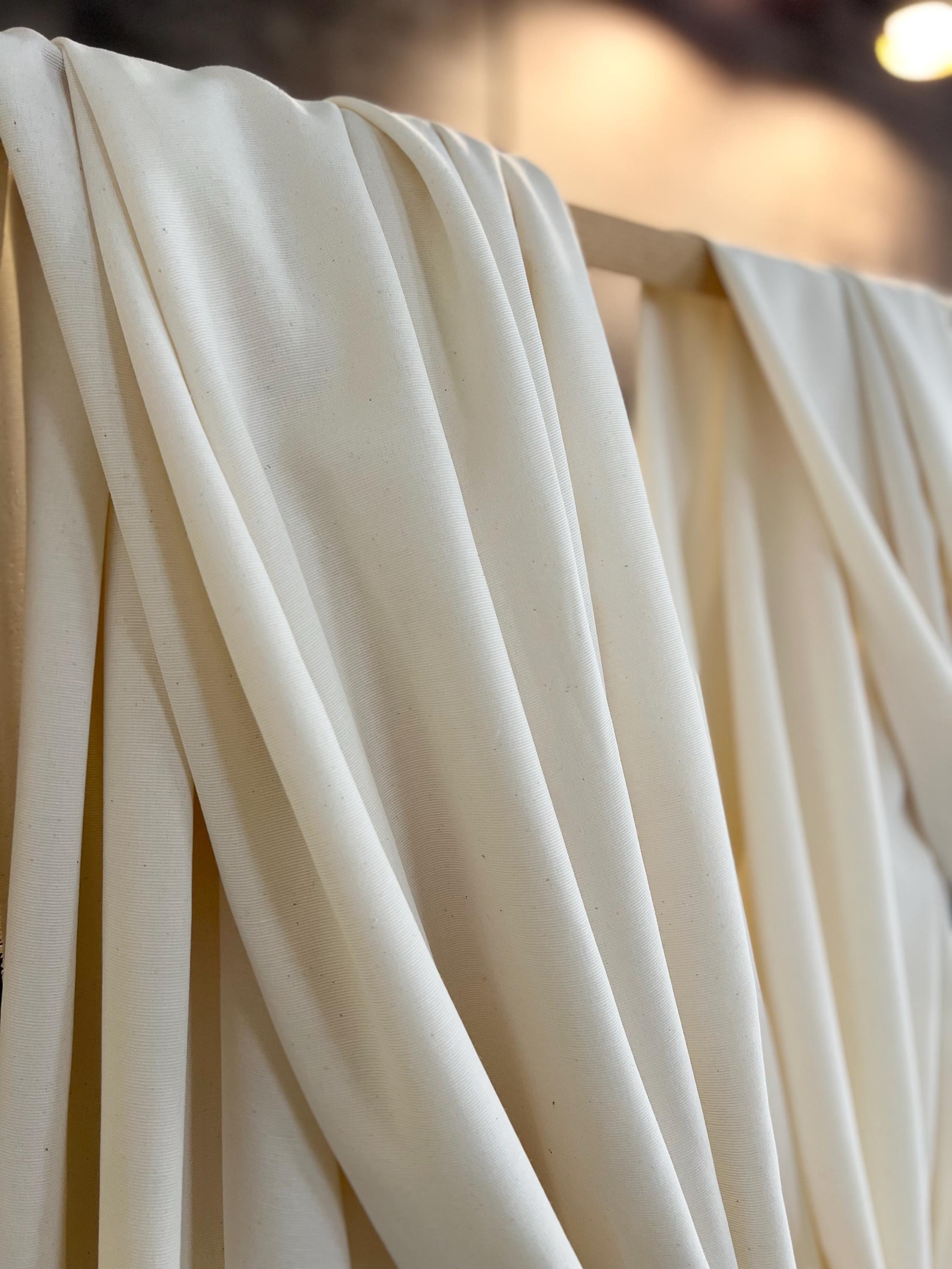 Wedding Arch Drapes Plain Fabric for Decor OffWhite Cotton Fabric Soft Touch Decor Fabric