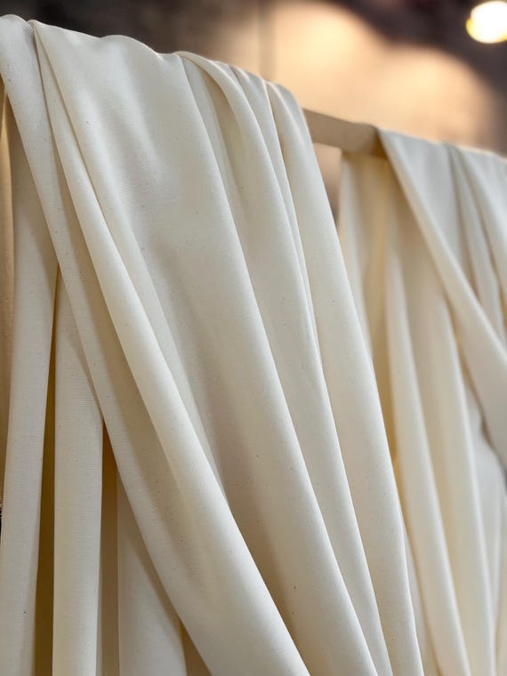 Wedding Arch Drapes, Plain Fabric for Decor, Off-White Cotton Fabric, Soft Touch, Decor Fabric