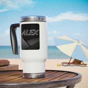 Personalized Stainless Steel Travel Mug, Custom Name, Customizable Travel Cup, Custom Tumbler, Gifts for Him.