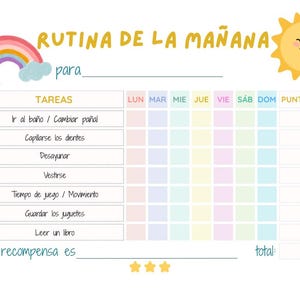 Spanish Morning & Night Routine | Rutina Diaria Para Niños | Mañana y Noche
