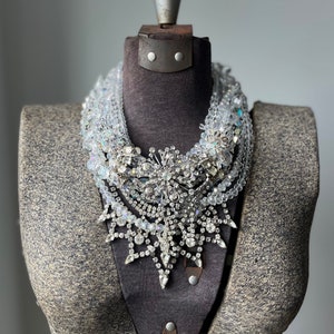 Chunky rhinestone necklace clearance