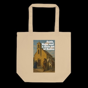 Bolsa ecológica RODEO, bolsa de cowboy, acessórios western, vida no campo, bolsa de fé e esperança, presente para amantes de rodeio, chique country