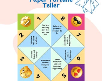 Printable Cootie Catcher Game for Kids – 3 Designs | Fun Fortune Teller Activity | Paper Toy | Printable Party Game | Kids Activities