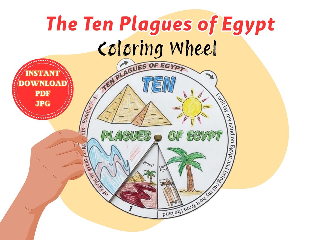 Ten Plagues of Egypt Wheel Printable | Bible Activity for Kids | Sunday ...