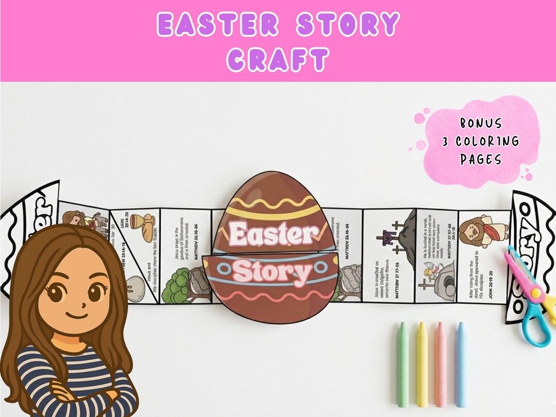 Easter Foldable Surprise Craft Printable | Resurrection Story Craft for ...