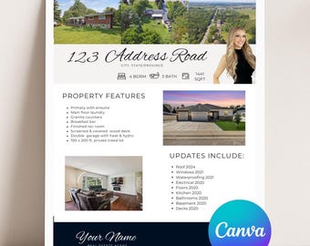 Listing Feature and Upgrade Sheet | Property Flyer | Home Open House Information