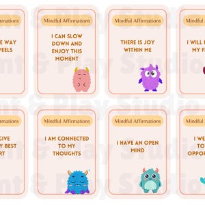 Monster Affirmationskarten für Kinder