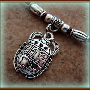 EGYPTIAN SCARAB Beetle Pendant Necklace Jewelry - Vintage Art Deco Antique Style