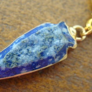 Blue LAPIS stone ARROWHEAD Necklace Pendant Jewelry Primitive INDIAN style