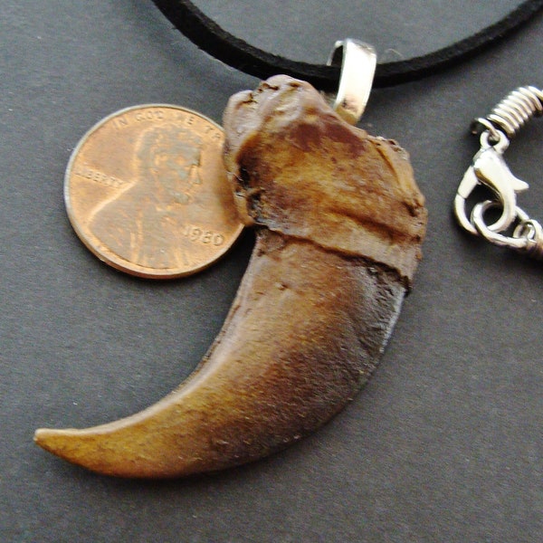 BEAR CLAW replica Pendant Necklace JEWELRY on black cord