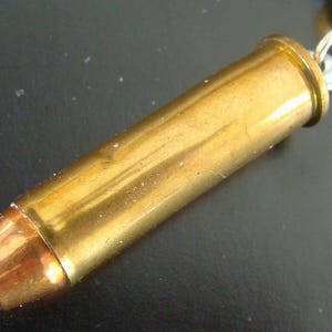 Brass BULLET PENDANT - Real Bullet - with Beadwork by Stoinoff