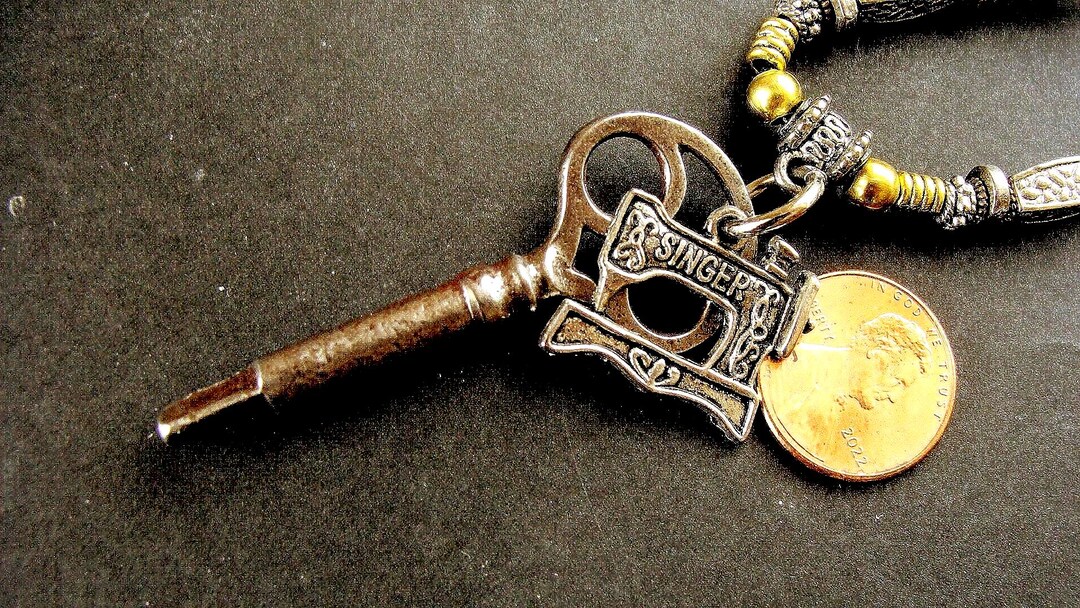 SINGER SEWING Machine Key Pendant - Triangle Tip - Quilter Jewelry - Etsy