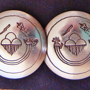 ヴィンテージ スターリングシルバー コンチョ イヤリング ジュエリー 南西インドスタイル