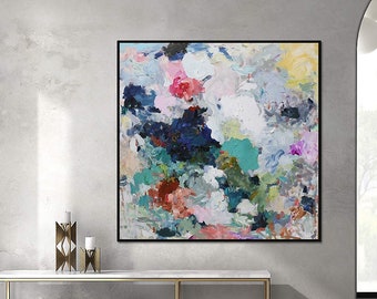 Colorful abstract ,abstract art,canvas art,canvas wall art,Colorful abstract painting,original abstract art ,modern art Canvas Wall art