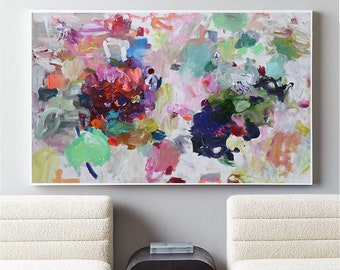 ORIGINAL abstract painting ORIGINAL painting abstract  colorful painting-Modern Contemporary Abstract art colorful