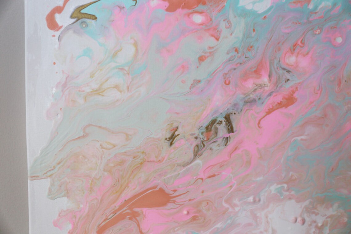 Pink Abstract Artnursery Decornursery Wall Artroseone of a Etsy