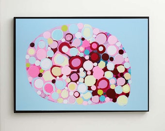 modern art ,colorful art canvas,abstract art,light blue pink abstract,modern art canvas,colorful abstract ,fine art,