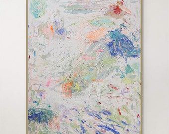 48x36"Ready to hang, minimalist wall art, minimalist abstract,large canvas abstract art,pastel colors abstract pastel colors art