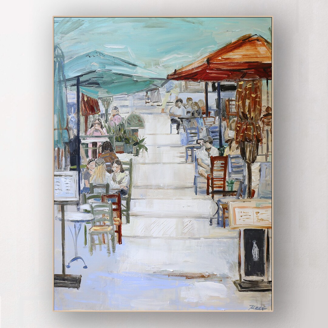 Cafe Painting ,home Cafe Painting,cityscape , Contemporary Art,home ...
