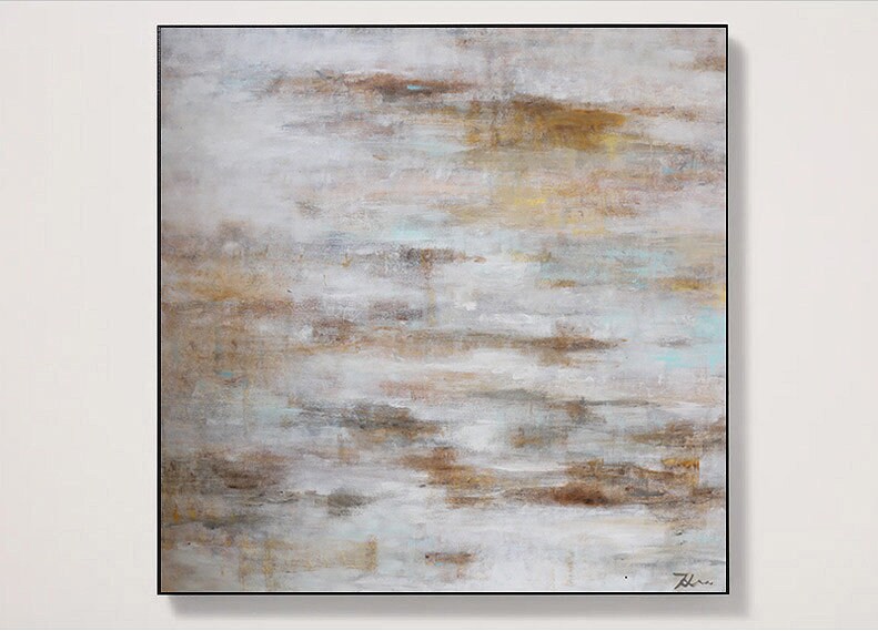 Brown Abstractlarge Painting48x48original Abstract | Etsy