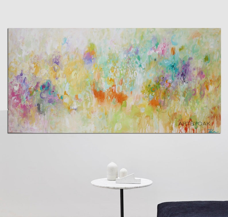 Soft Color Abstract Painting contemporary Wall Artcolorful Etsy Australia