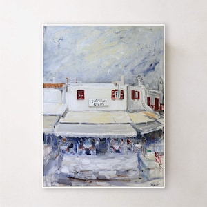 Mykonos ,navy abstract art, art ,abstract painting,modean ,Acrylic painting,Contemporary  art,cafe painting