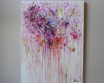 Acrylic  painting, modean painting,Acrylic abstract painting,Violet,purple  abstract art,wall decor