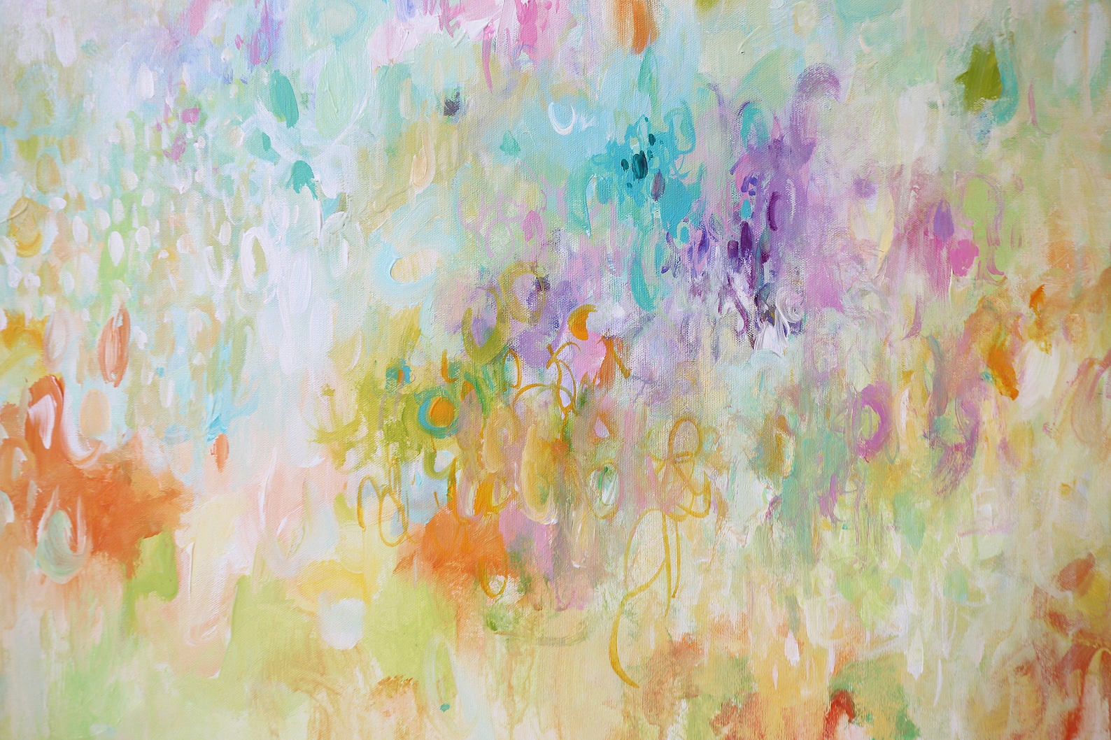 Soft Color Abstract Painting contemporary Wall Artcolorful Etsy