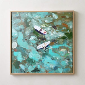 surfen abstract, surfen Strand abstract, badkamer decor, zeegezicht, origineel, abstracte kunst aan de muur, canvas kunst, zeegezicht schilderij originele schilderij,