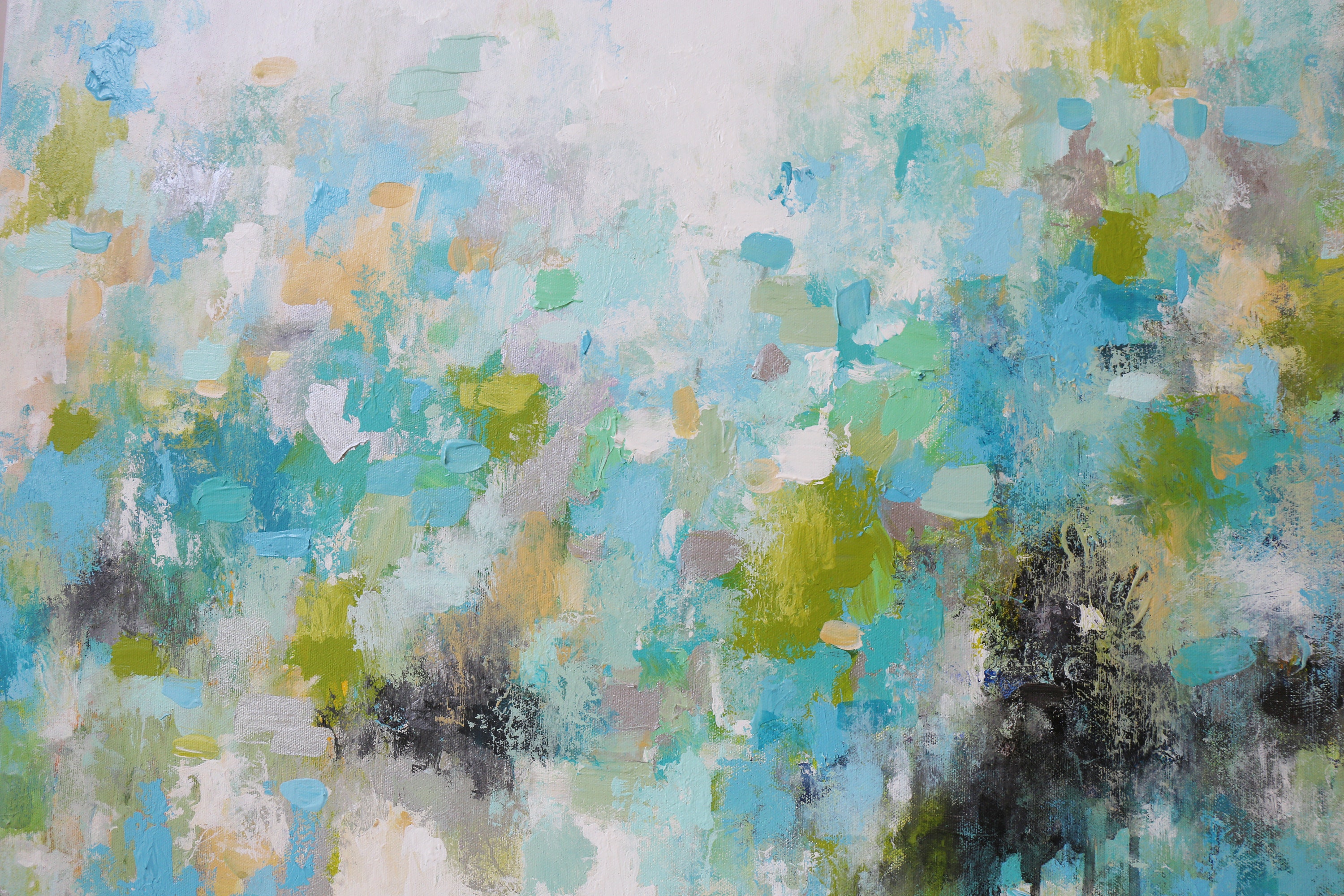 Light Blue abstract paintingmodean Acrylic painting Etsy