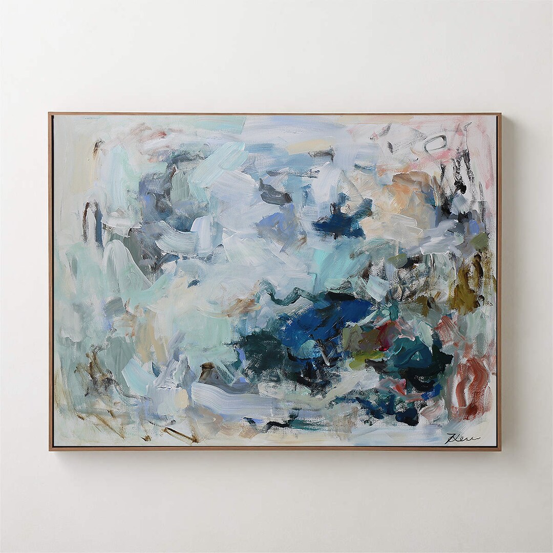 Abstract Canvas Art,painting, Dark Blue, Abstract Art,modern