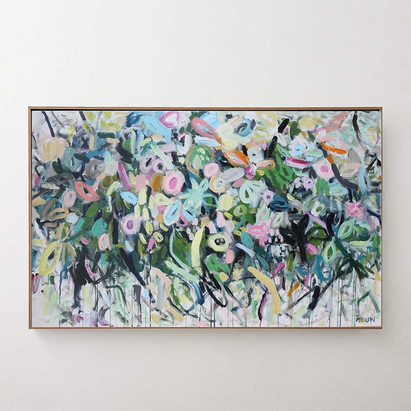 30x48 inch-abstract flower art,one of a kind art,abstract Botanik art paintings,abstract canvas art,Modern Artwork,Contemporary art
