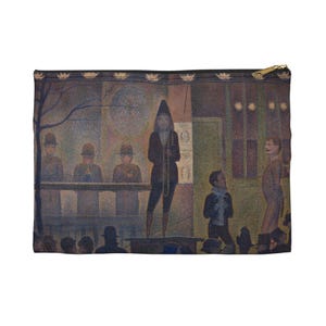 Vintage Circus Paris Accessory Pouch, Zipper Pouch, Makeup Bag, Travel Pouch, Organizer, Gift for Travelers
