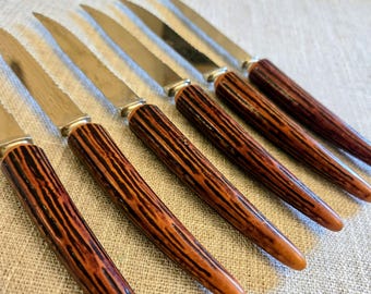 Vintage Regent Sheffield Steak Knife Set. In Original Box.
