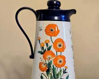 Vintage Interpur Floral Thermal Carafe.